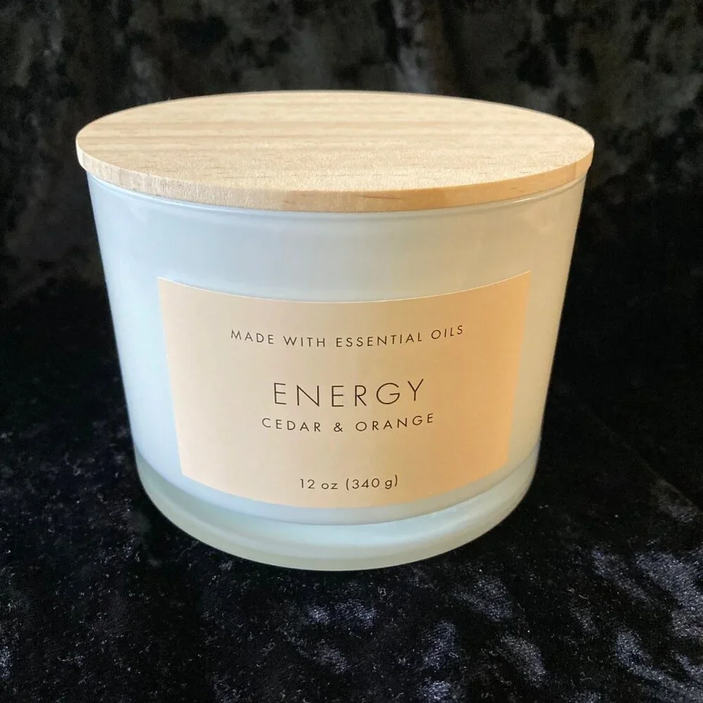 Threshold Energy Cedar & Orange 3 Wick Candle 12oz‎ NWT